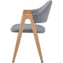 Jídelní židle, šedá, látka, DCL-F4062 GREY2