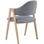 Jídelní židle, šedá, látka, DCL-F4062 GREY2