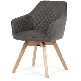 Jídelní židle, černá, látka vintage, DCH-435 BK3