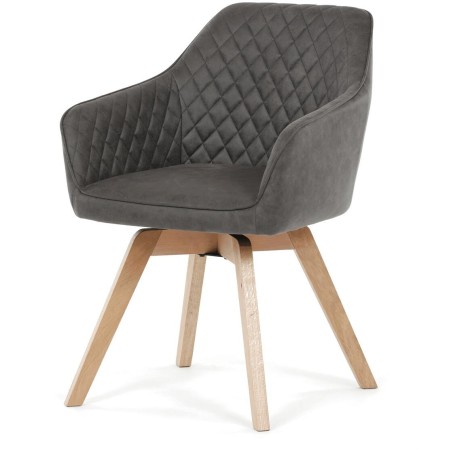 Jídelní židle, černá, látka vintage, DCH-435 BK3