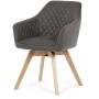 Jídelní židle, černá, látka vintage, DCH-435 BK3
