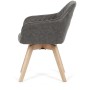 Jídelní židle, černá, látka vintage, DCH-435 BK3