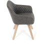 Jídelní židle, černá, látka vintage, DCH-435 BK3