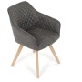 Jídelní židle, černá, látka vintage, DCH-435 BK3