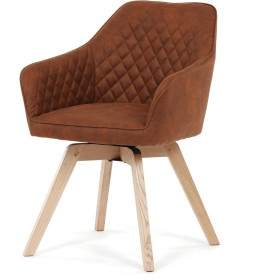 Jídelní židle, hnědá, látka vintage, DCH-435 BR3