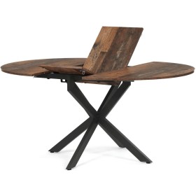 Jídelní stůl rozkládací 120-160x120 cm, melamin, old wood, DT-I1120 OLW2