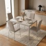 Jídelní stůl rozkládací 60-90x60 cm, melamin, travertin, GDT-206 TRV
