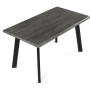 Jídelní stůl 140x80cm, mdf, šedý dub, HT-F4514 GREY