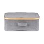 Úložný box G21 40 x 30 x 15 cm, bambusový s víkem, šedý
