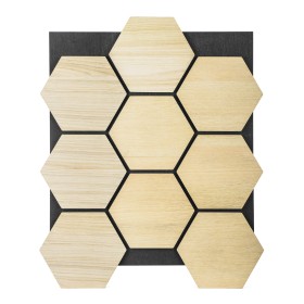 Akustický panel G21 81,5x66,5x2,1 cm plástev, přírodní dub