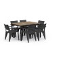 Zahradní stůl Keter Porto 160 ashwood black steel