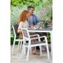Zahradní nábytek Keter Harmony set stůl + 4 židle bílý / cappuccino