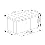 Zahradní domek G21 GRAH 700 - 340 x 206 cm, hnědý