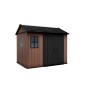 Zahradní domek Keter Newton Plus wide 9x7,5 hnědý, s podlahou