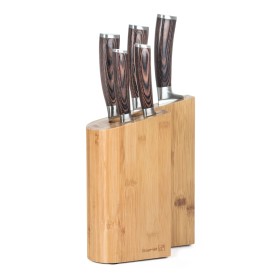 Sada nožů G21 Gourmet Timber 5 ks + bambusový blok