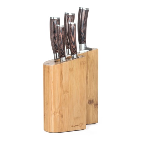 Sada nožů G21 Gourmet Timber 5 ks + bambusový blok