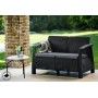 Zahradní nábytek Keter Corfu love seat dvousedačka grafitová