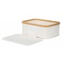 Úložný box G21 40 x 30 x 15 cm, bambusový s víkem, béžový