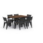 Zahradní stůl Keter Porto 160 walnut black steel
