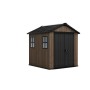 Zahradní domek Keter Apex 7,5 x 7 Walnut, s podlahou