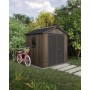 Zahradní domek Keter Apex 7,5 x 7 Walnut, s podlahou