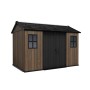 Zahradní domek Keter Apex 7,5 x 11 Walnut, s podlahou