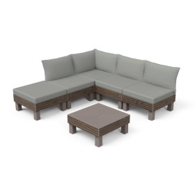 Zahradní nábytek Keter Elements 5místný modulární set walnut