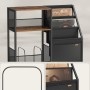Odkládací stolek s úložným prostorem 81x30x69cm, mdf, old wood, AKF-E1076 OLW