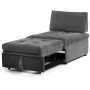 Rozkládací křeslo, šedá, látka, ASB-C3410 GREY2