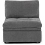 Rozkládací křeslo, šedá, látka, ASB-C3410 GREY2