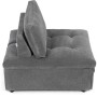 Rozkládací křeslo, šedá, látka, ASB-C3410 GREY2