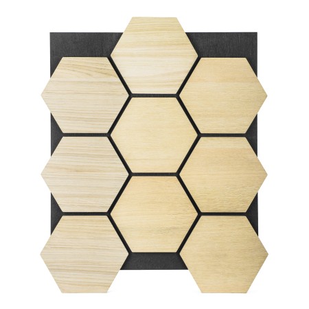 Akustický panel G21 81,5x66,5x2,1 cm plástev, přírodní dub