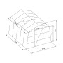 Skleník G21 GZ 59 - 251 x 311 cm, pozinkovaný
