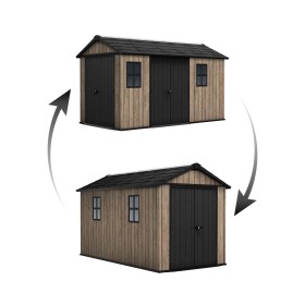 Zahradní domek Keter Apex 7,5 x 13 Ashwood, s podlahou