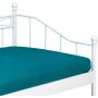Postel jednolůžková 90x200, kovová konstrukce, bílý matný lak