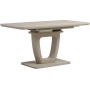 Jídelní stůl 110+40x75 cm, cappuccino 4 mm skleněná deska, MDF, cappuccino mat