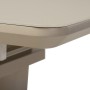 Jídelní stůl 110+40x75 cm, cappuccino 4 mm skleněná deska, MDF, cappuccino mat