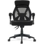 Kancelářská židle, potah černá látka a černá síťovina MESH, PC mech. s aretací
