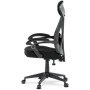 Kancelářská židle, potah černá látka a černá síťovina MESH, PC mech. s aretací