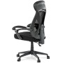 Kancelářská židle, potah černá látka a černá síťovina MESH, PC mech. s aretací