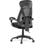 Kancelářská židle, potah černá látka a černá síťovina MESH, PC mech. s aretací