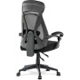 Kancelářská židle, potah černá látka a černá síťovina MESH, PC mech. s aretací
