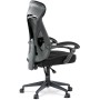 Kancelářská židle, potah černá látka a černá síťovina MESH, PC mech. s aretací