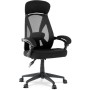 Kancelářská židle, potah černá látka a černá síťovina MESH, PC mech. s aretací