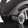 Kancelářská židle, potah černá látka a černá síťovina MESH, PC mech. s aretací