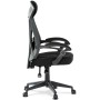 Kancelářská židle, potah černá látka a černá síťovina MESH, PC mech. s aretací
