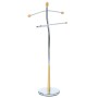 Němý sluha, výška 118 cm, masiv kaučukovník, přírodní odst., kov chrom, nos.5 kg