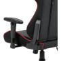 Kancelářská židle houpací mech., černá + červená koženka, plast. kříž