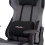 Kancelářská židle houpací mech., šedá + černá látka, plast. kříž