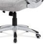 Kancelářská židle, šedá látka, kříž plast stříbrný, houpací mechanismus